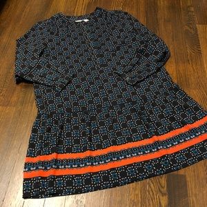 Loft Drop Waist Fireworks dress, size Small, P